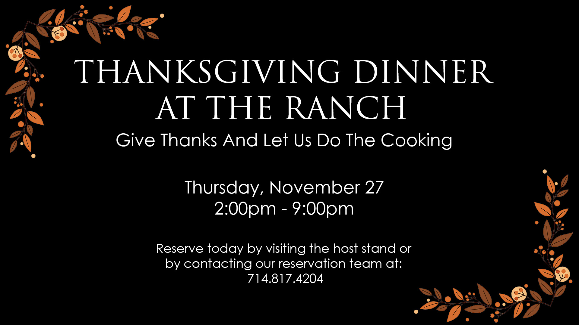 Thanksgiving Dinner event