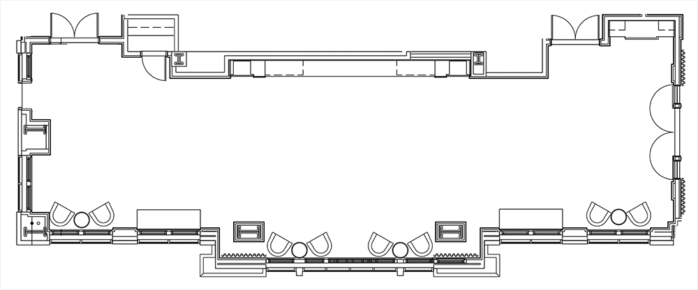 The floor plan for The Dining Room.